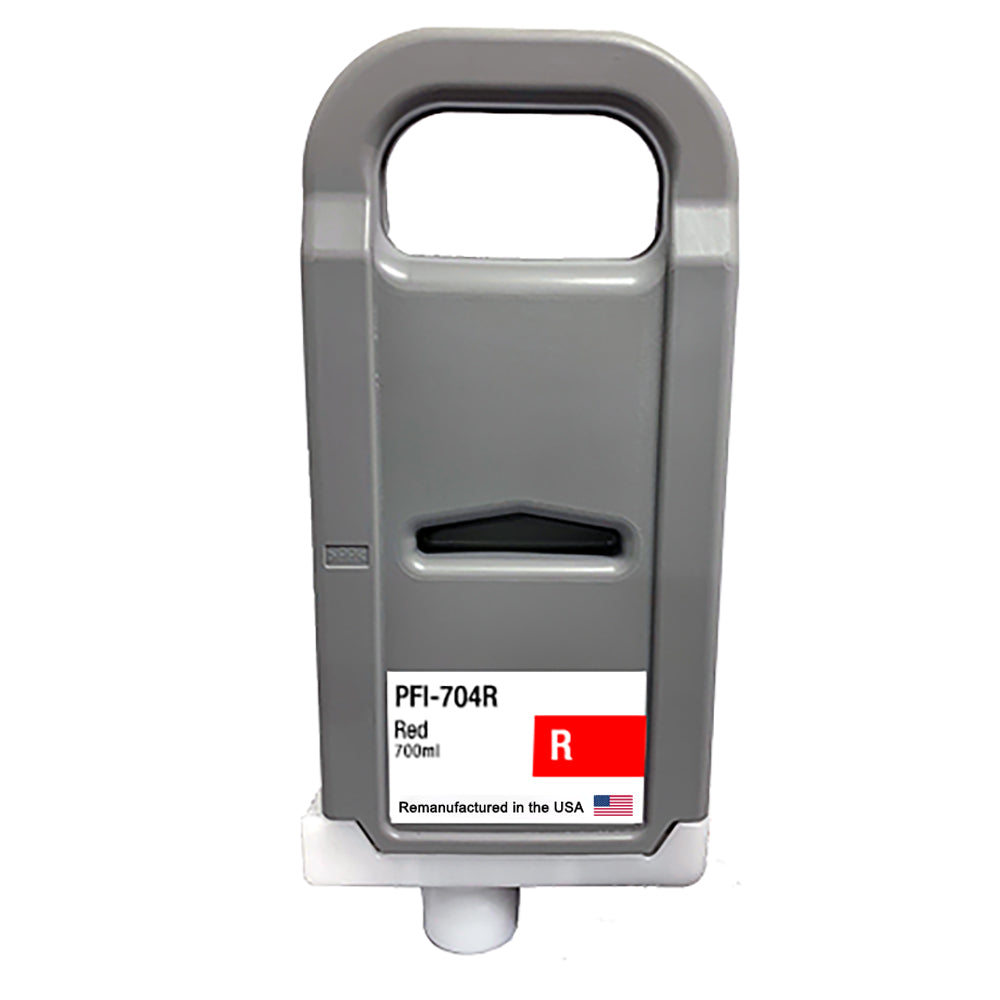 U.S. Remanufactured for Canon PPFI-704R 700ml Red Ink Cartridge