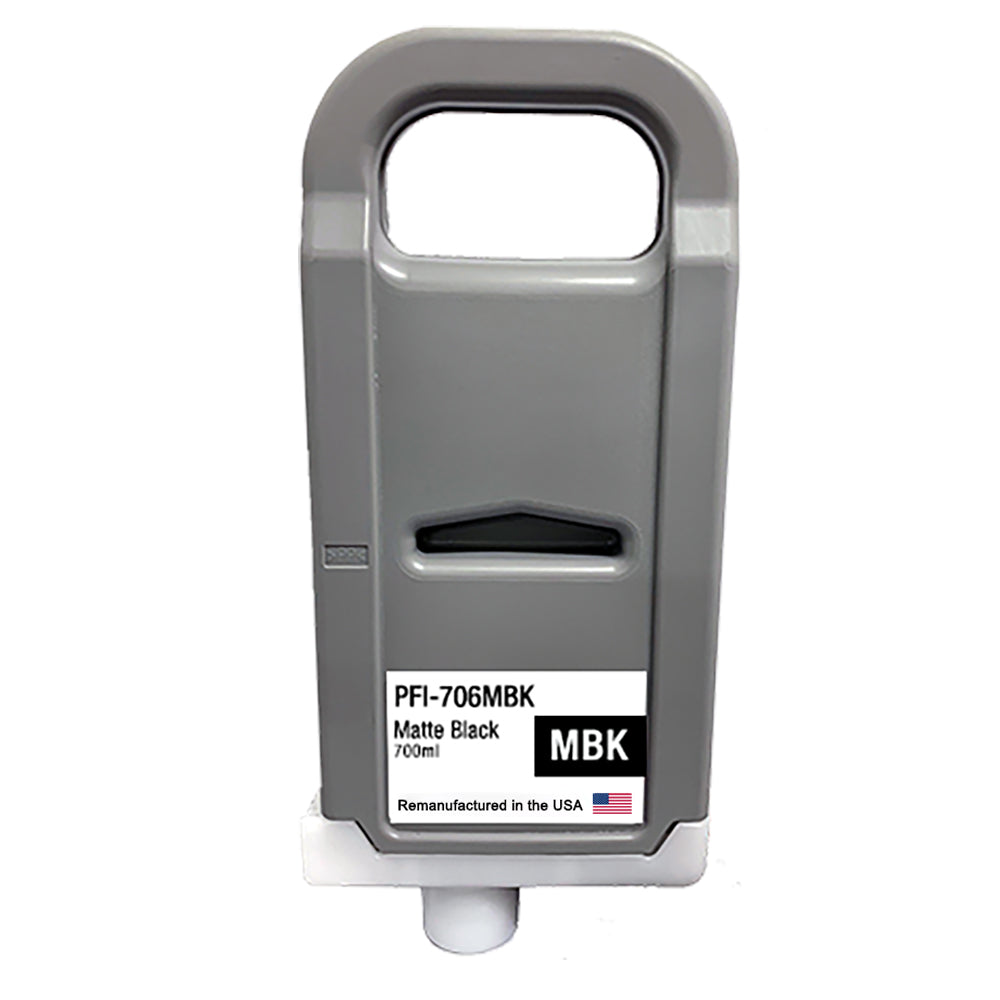 U.S. Remanufactured for Canon PFI-706MBK 700ml Matte Black Ink Cartridge