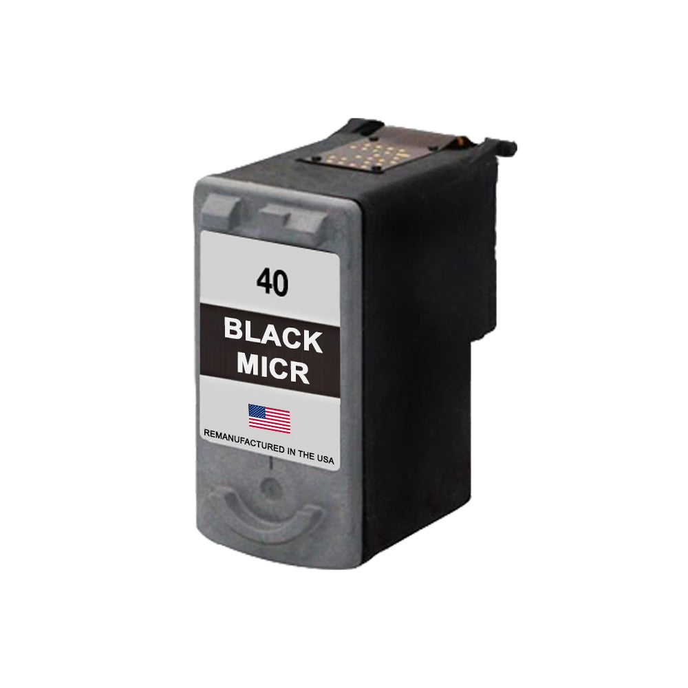 U.S. Remanufactured for Canon PG-40 Black MICR Ink Cartridge