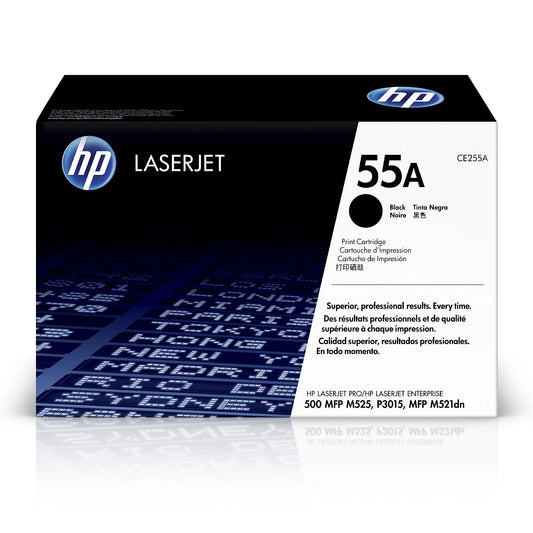 Genuine HP 55A Standard-Yield Black Laser Toner Cartridge