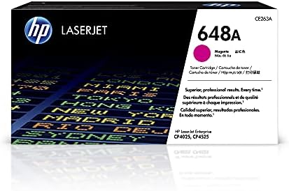 HP 648A Magenta Standard-Yield LaserJet Toner Cartridge, CE263A 