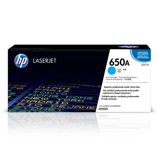Genuine HP 650A Standar-Yield Cyan Laser Toner Cartridge