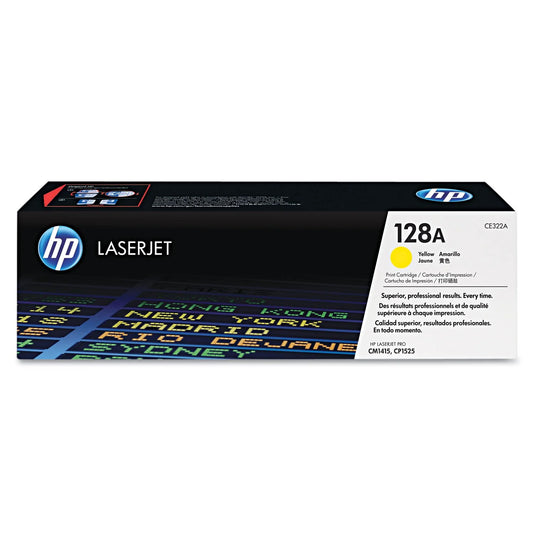 Original HP 128A Standard Yield YellowToner Cartridge