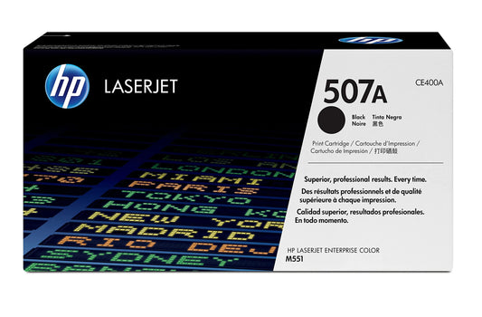 Genuine HP 507A Standard-Yield Black Toner Cartridge