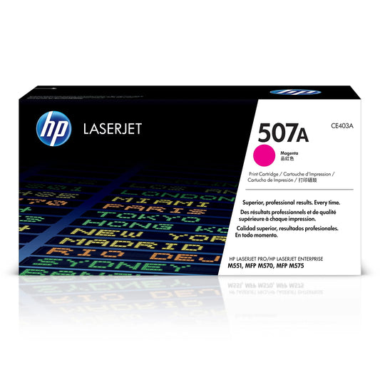 Genuine HP 507A Standard-Yield Magenta Toner Cartridge