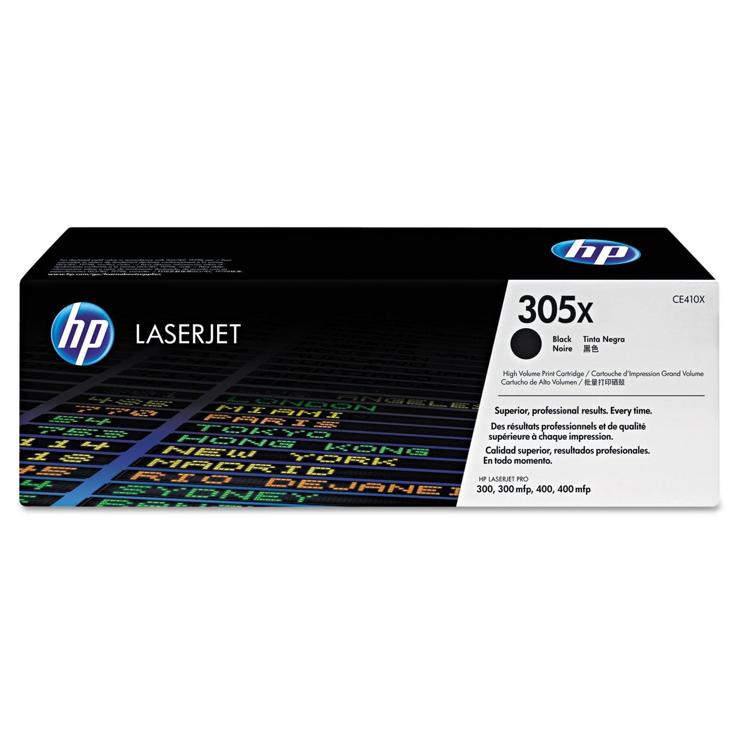 HP 305X High-Yield Black LaserJet Toner Cartridge, CE410X