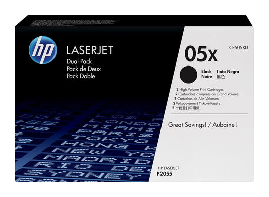 HP 05X Dual High Yield Black LaserJet Toner Cartridge