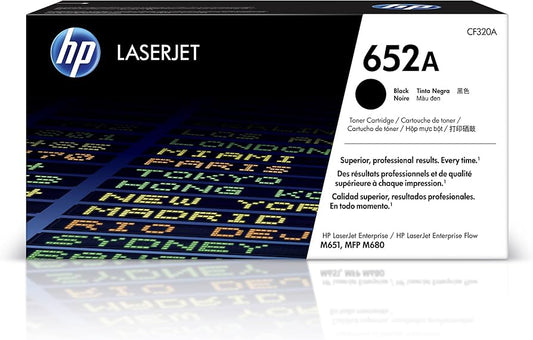 Genuine HP 652A Standard Yield Black Toner Cartridge