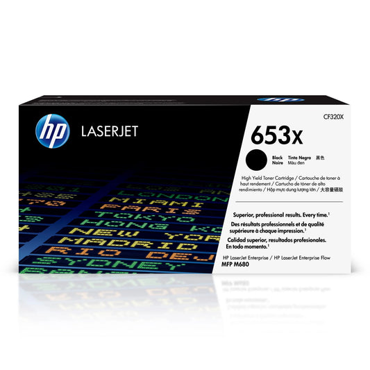 Genuine HP 653X High-Yield Black Laser Toner Cartridg