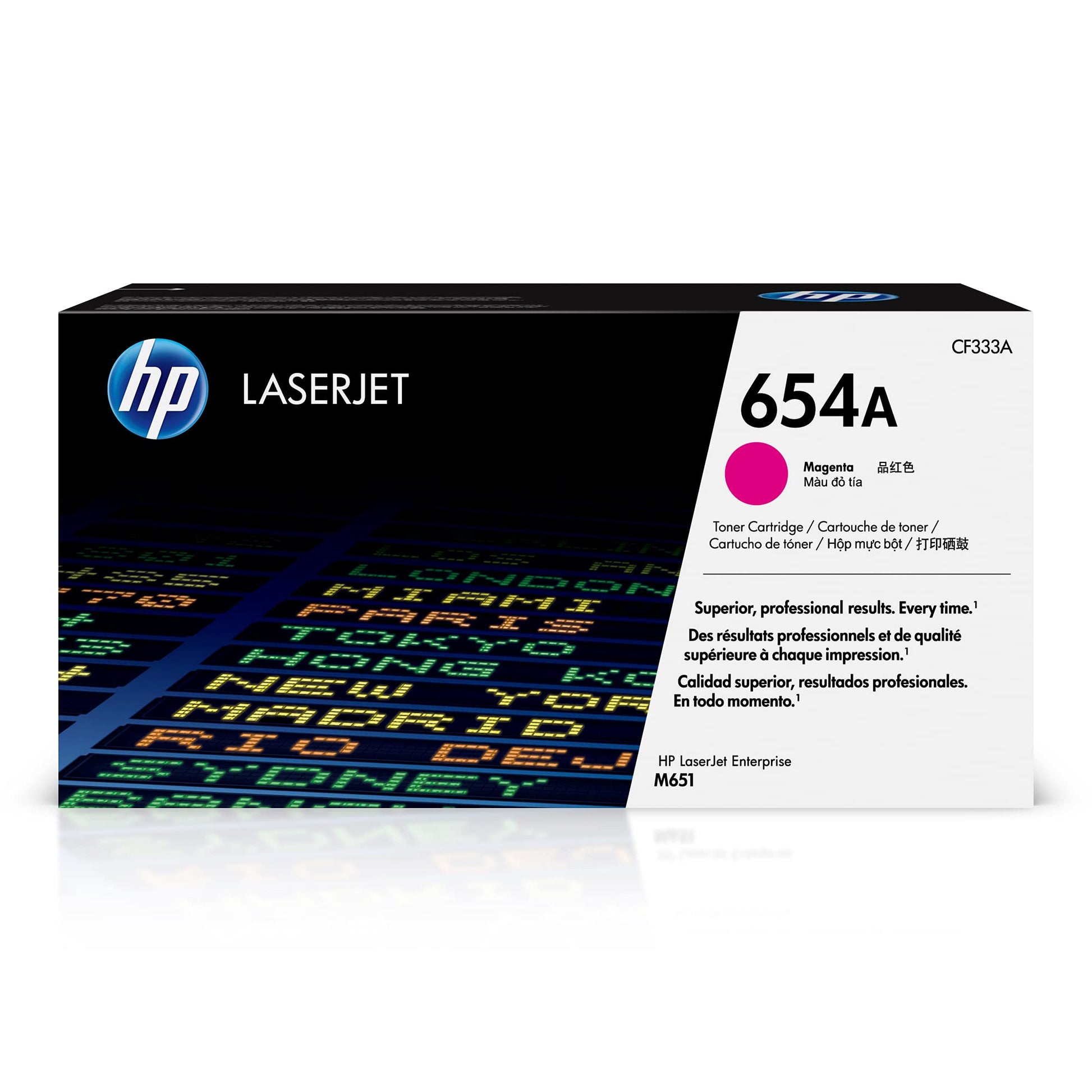 Original HP 654A Magenta LaserJet Toner Cartridge, CF332A