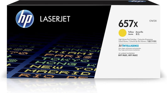 New, Pre-Owned - HP 657X High Yield Yellow LaserJet Toner Cartridge, CF472X