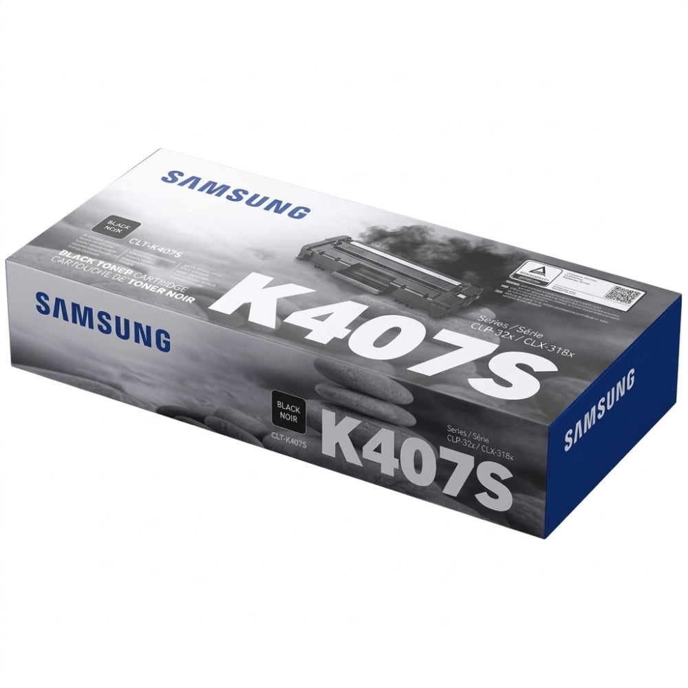 Original Samsung CLT-K407S Standard Yield Black Toner Cartridge, CLTK407S