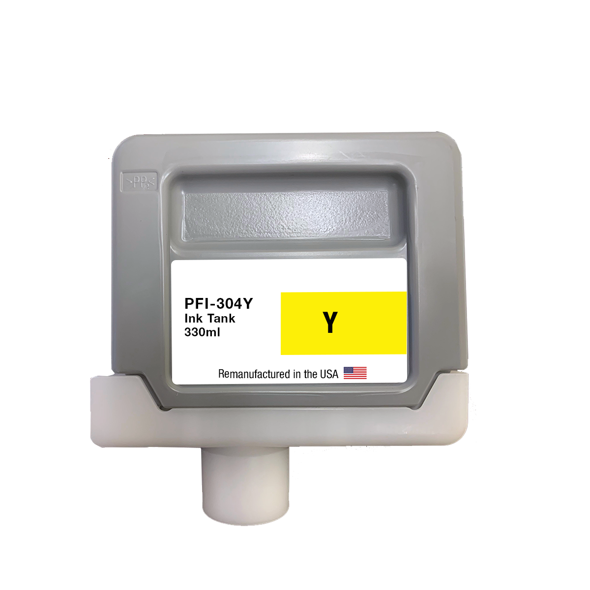 U.S. Remanufactured for Canon PFI-304Y 330ml Yellow Ink Cartridge