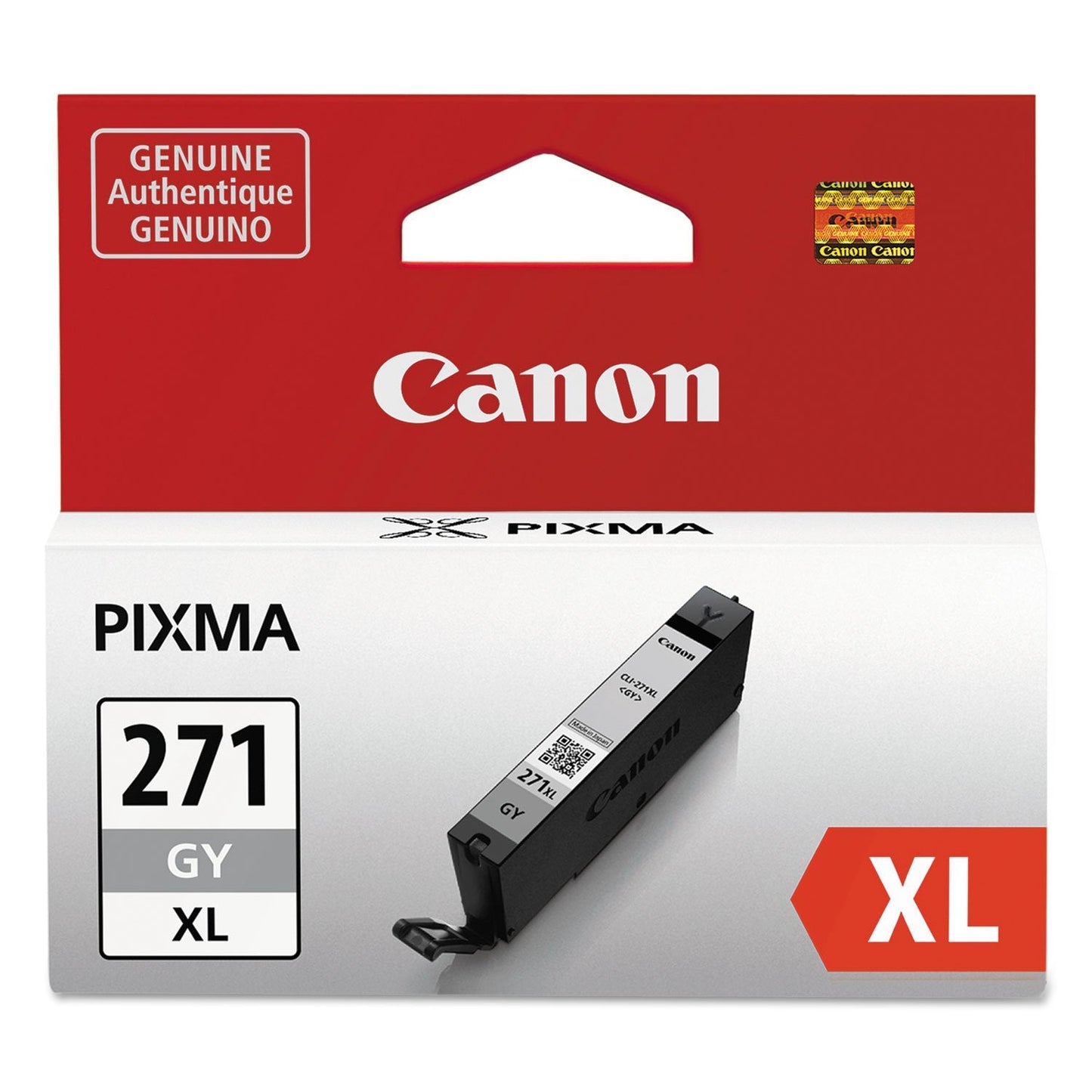 Canon CLI-271XL High Yield Gray Inkjet Cartridge, 0340C001