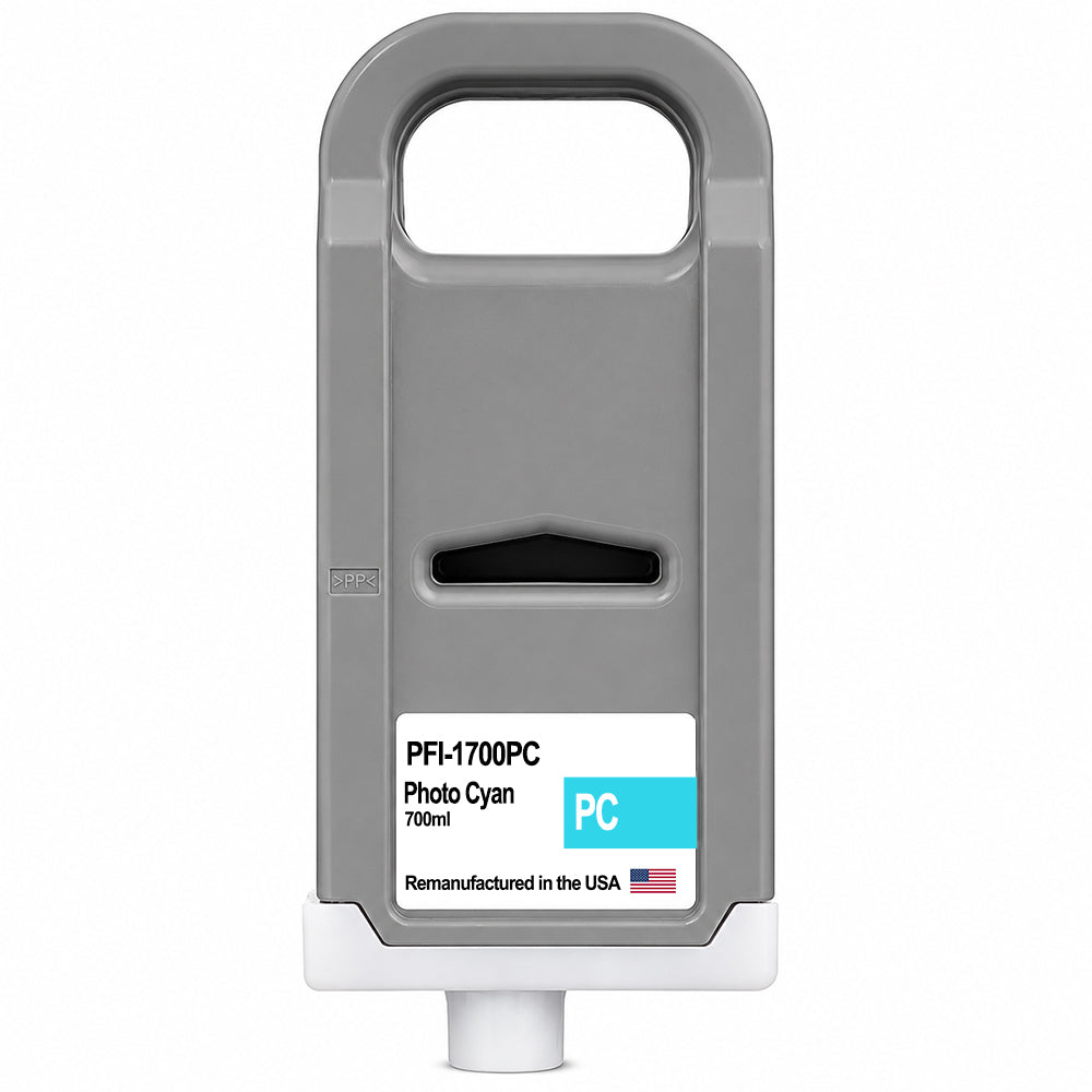U.S. Remanufactured for Canon PFI-1700PC Photo Cyan Ink Cartridges
