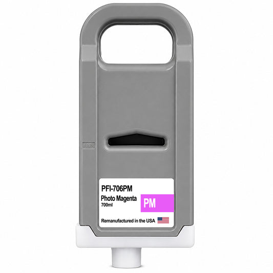 U.S. Remanufactured for Canon PFI-706PM 700ml Photo Magenta Ink Cartridge