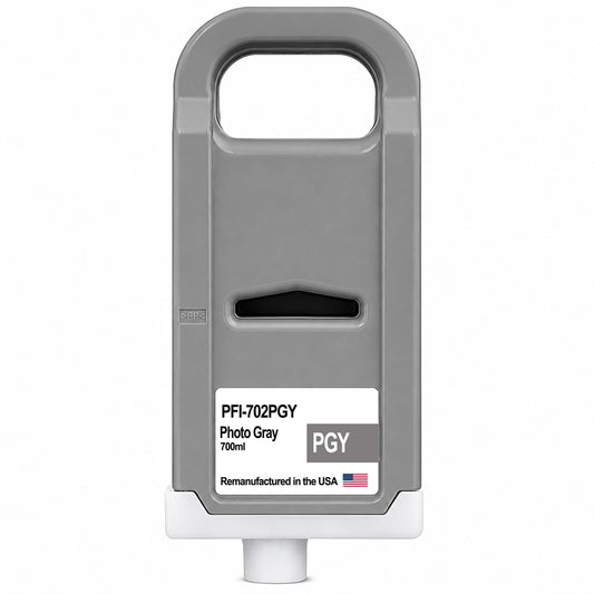 U.S. Remanufactured for Canon PFI-702PGY 700ml Photo Gray Ink Cartridge