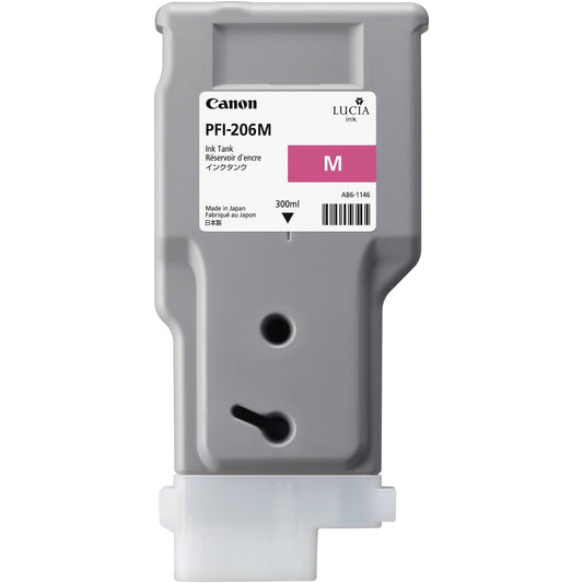 Original Canon PFI-206 300mL Magenta Ink Cartridge