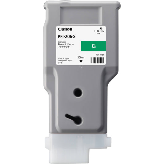 Original Canon PFI-206 300mL Green Ink Cartridge