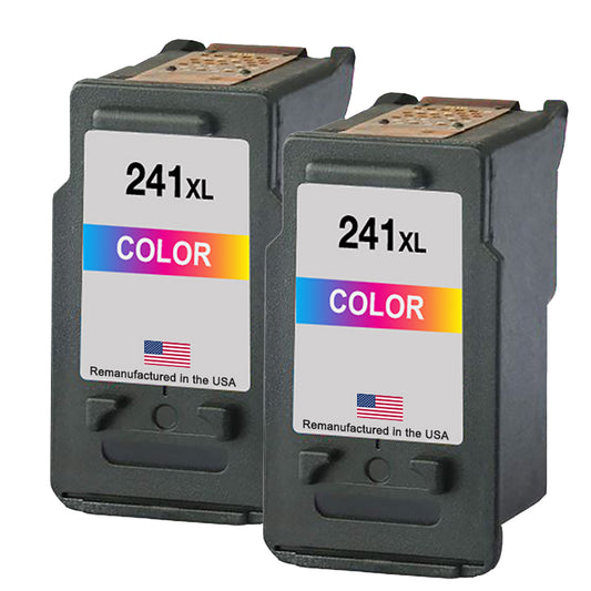 U.S. Remanufactured for Canon CL-241XL Color Twin Pack High Yield Ink Cartridges