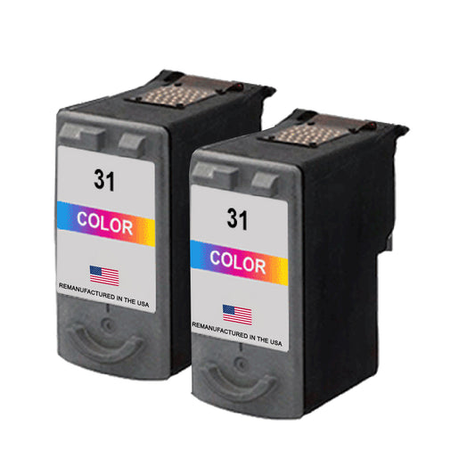 U.S. Remanufactured for Canon CL-31 Color Ink Cartridge Twin Pack