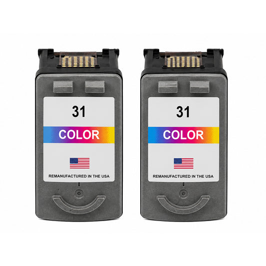 U.S. Remanufactured for Canon CL-31 Color Ink Cartridge Twin Pack
