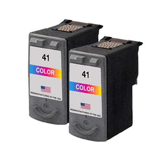 U.S. Remanufactured for Canon CL-41 Color Ink Cartridge Twin Pack
