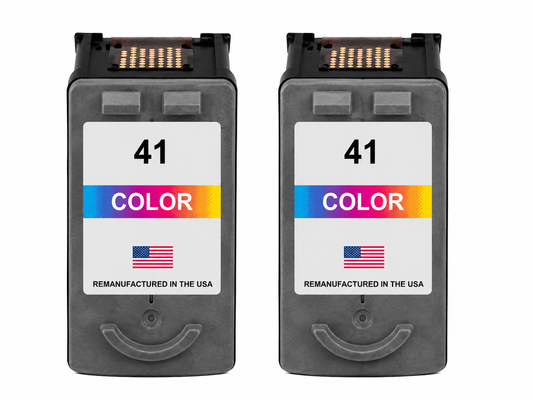 U.S. Remanufactured for Canon CL-41 Color Ink Cartridge Twin Pack