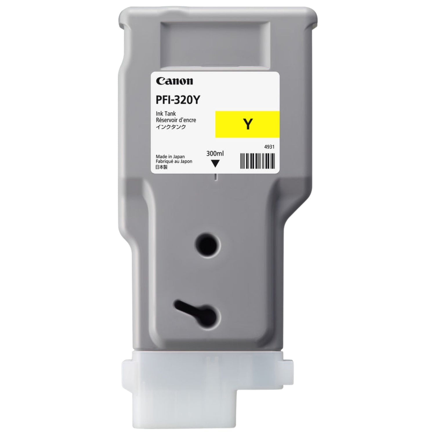 New, Pre-Owned -  PFI-320Y 300ml High-Yield Yellow Ink Cartridge, 2893C001AA