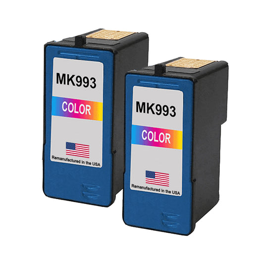 U.S. Remanufactured for Dell Series 9 MK993 Color Ink Cartridges Twin Pack