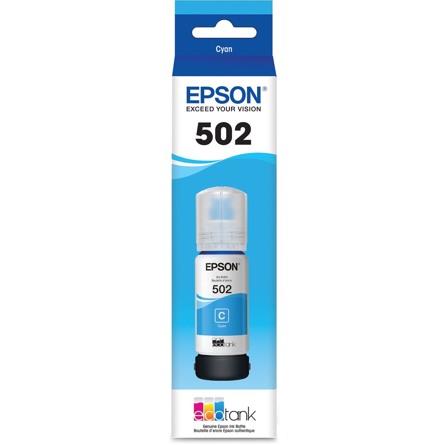 Epson 502 Cyan Ink Bottle, T502220-S