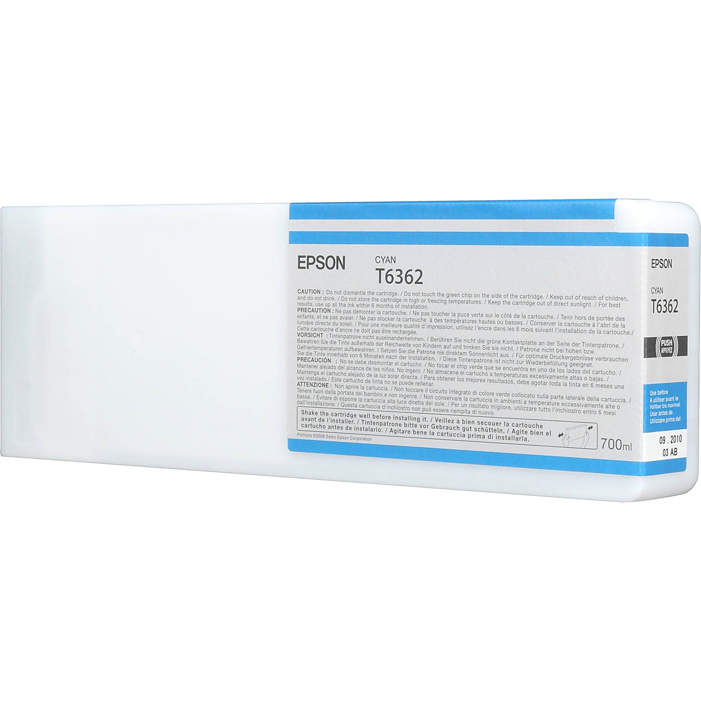 Epson T636 Cyan Ink Cartridge, T636200