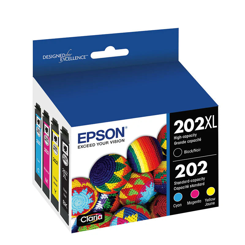 Original Epson T202XL/202 Multi-Color (4-Pack) Ink Cartridge