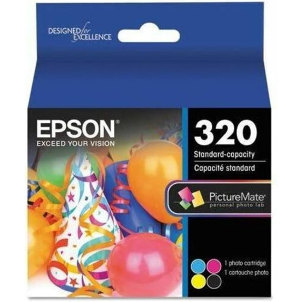 New, Pre-Owned, Original Epson T320 Standard Yield Black/Cyan/Yellow/Magenta Ink Cartridge, PM-400