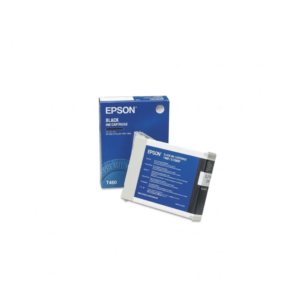 New, Pre-Owned, Original Epson T460 Standard Yield Black Ink Cartridge, T460011