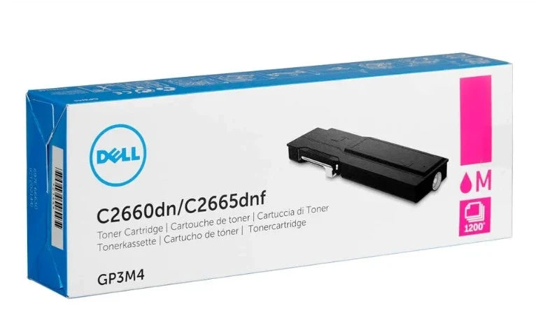 New, Pre-Owned, Original Dell C2660dn/C2665dnf Standard Yield Magenta Toner Cartridge, GP3M4