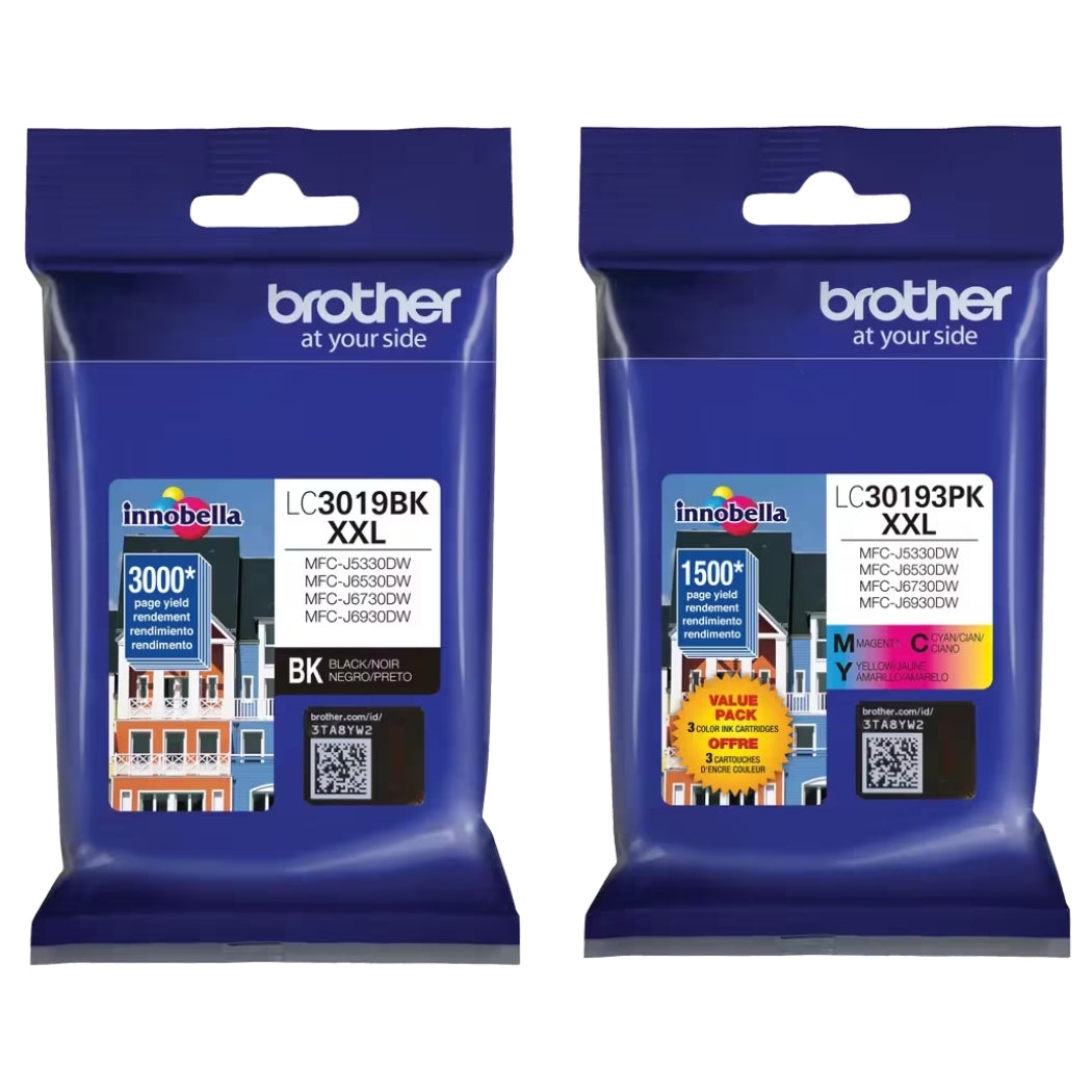 New, Pre-Owned - Brother LC3019 Super High Yield Color Ink 4-Pack