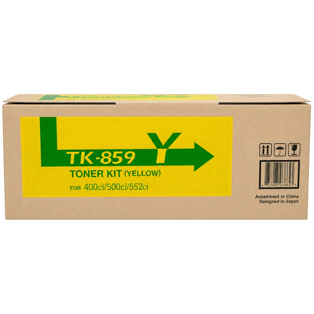 New, Pre-Owned - Kyocera TK-859 Standard Yield Yellow Toner Cartridge, TK-859Y