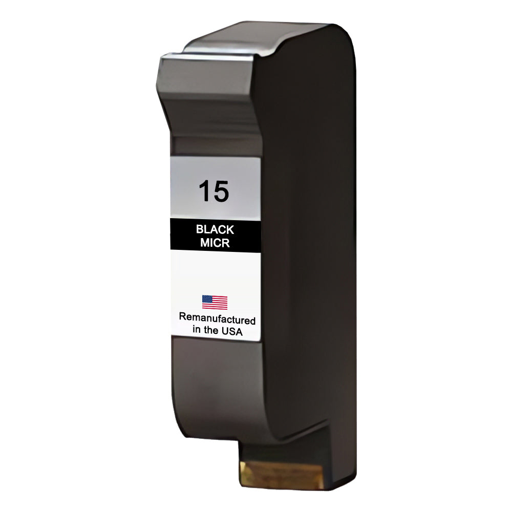 U.S. Remanufactured for HP 15 (C6615DN) Black MICR Ink Cartridge