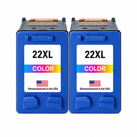 U.S. Remanufactured for HP 22XL (CH570AN) Color Twin Pack Ink Cartridges Twin Pack