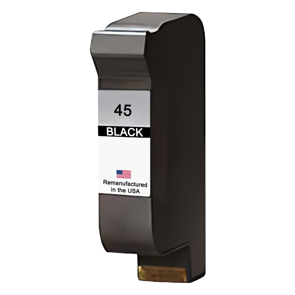 U.S. Remanufactured for HP 45 (51645A) Black Ink Cartridge