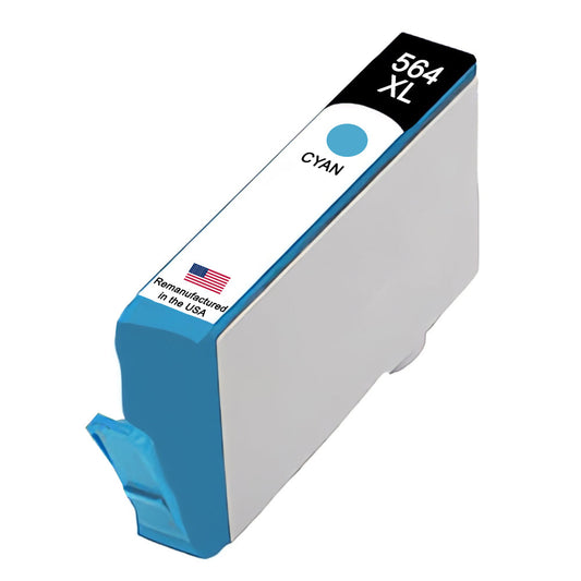 U.S. Remanufactured for HP 564XL (CB323WN) Cyan Ink Cartridge