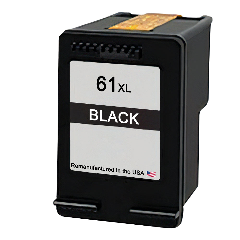 U.S. Remanufactured for HP 61XL (CH563WN) Black Ink Cartridges