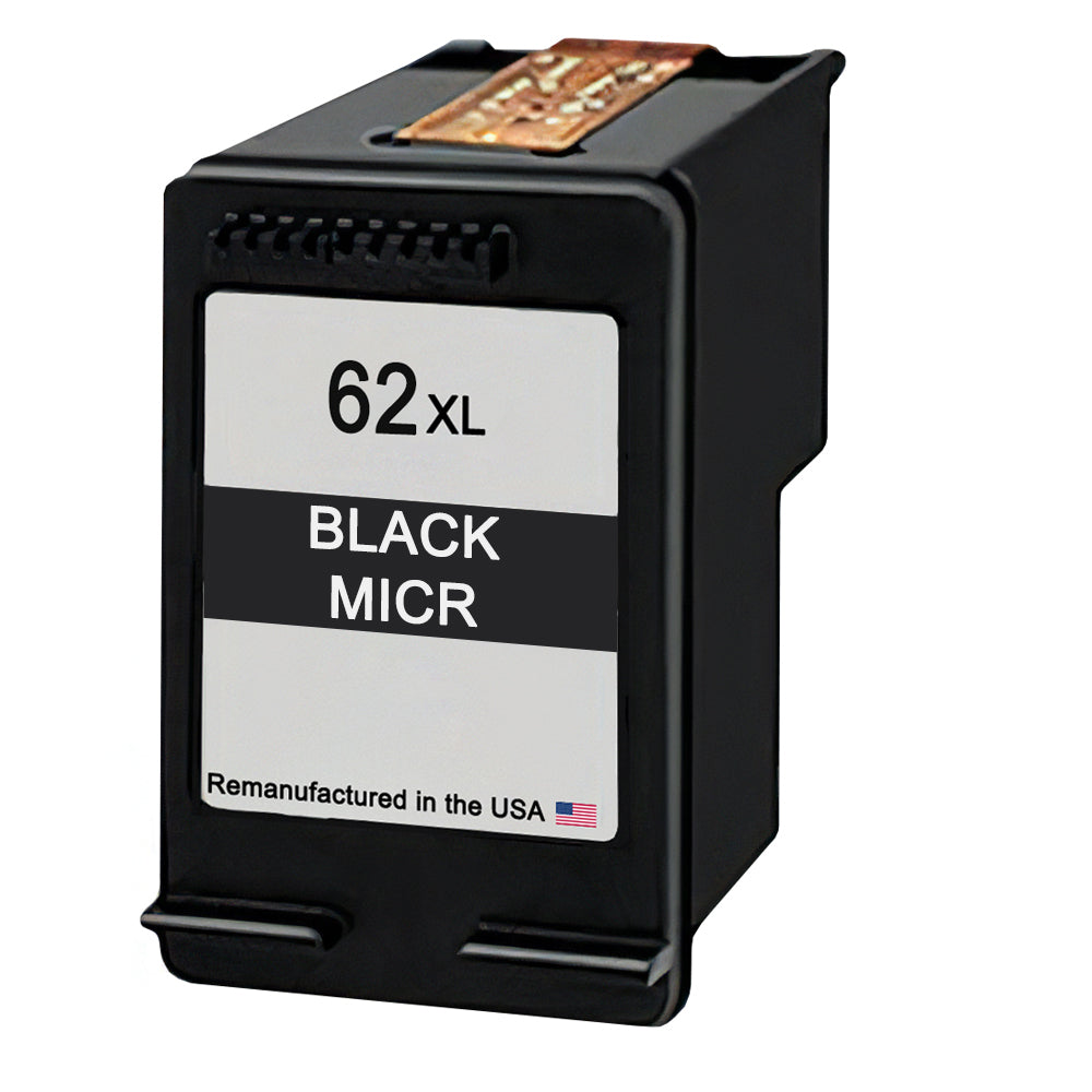 U.S. Remanufactured for HP 62XL (C2P05AN) Black MICR Ink Cartridge