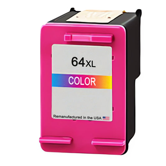 U.S. Remanufactured for HP 64XL (N9J91AN) Tri-Color Ink Cartridges