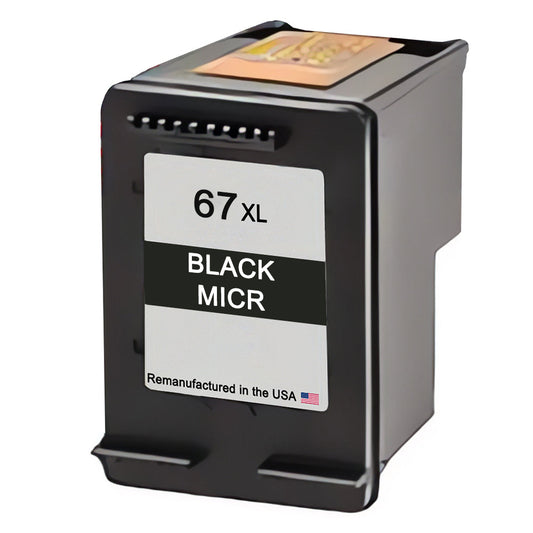 U.S. Remanufactured for HP 67XL (3YM57AN) Black MICR Ink Cartridges