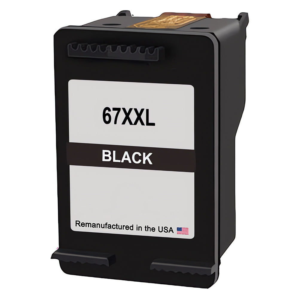 U.S. Remanufactured for HP 67XXL (3YM59AN) Black Extra High Yield Ink Cartridges