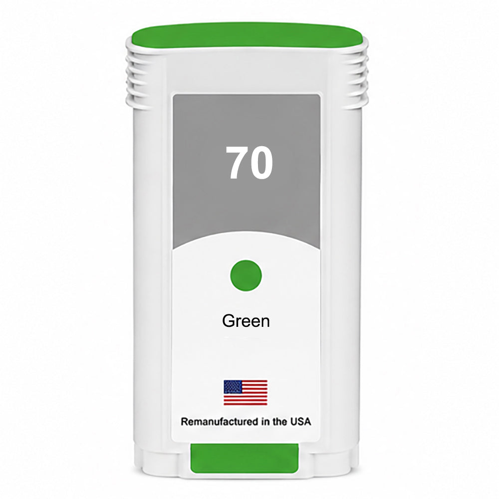 U.S. Remanufactured for HP 70 130-ml (C9457A) Green Ink Cartridge