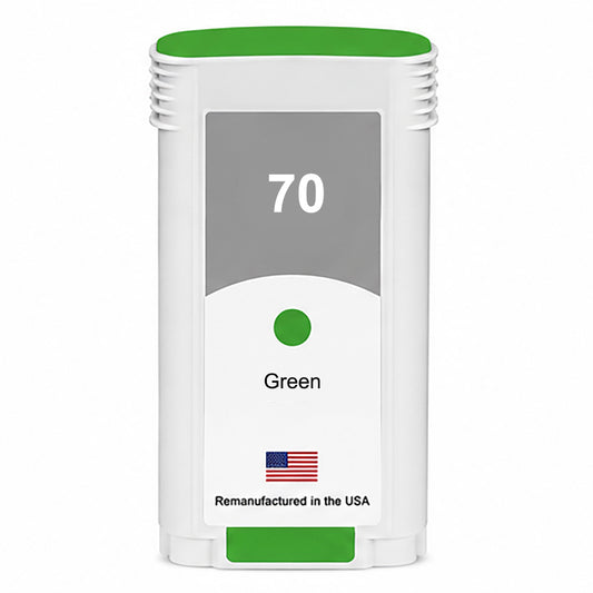U.S. Remanufactured for HP 70 130-ml (C9457A) Green Ink Cartridge