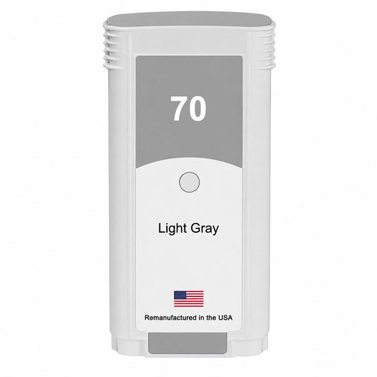 U.S. Remanufactured for HP 70 130-ml (C9451A) Light Gray Ink Cartridge